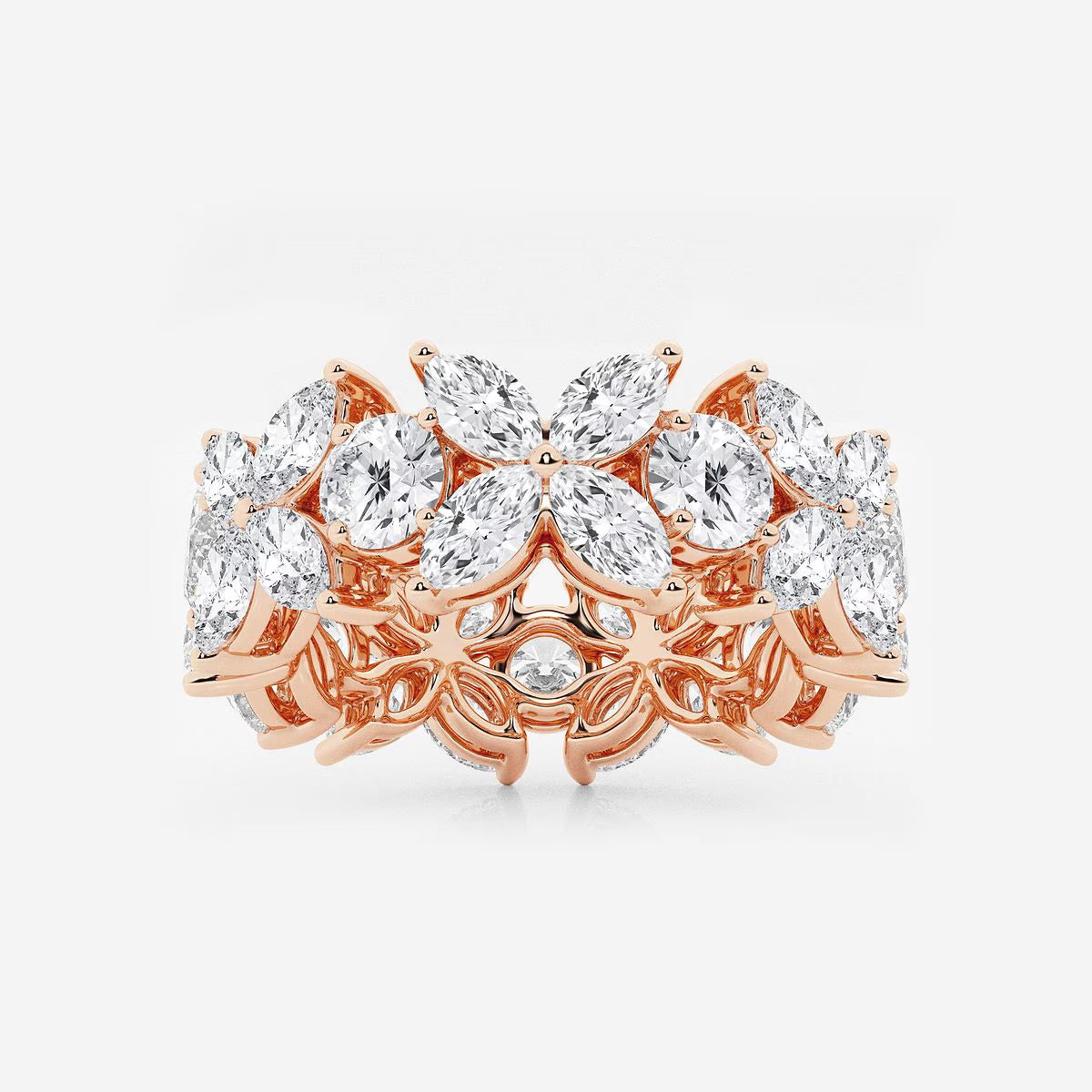 5.00 Ct Flower Eternity Ring Engagement Ring