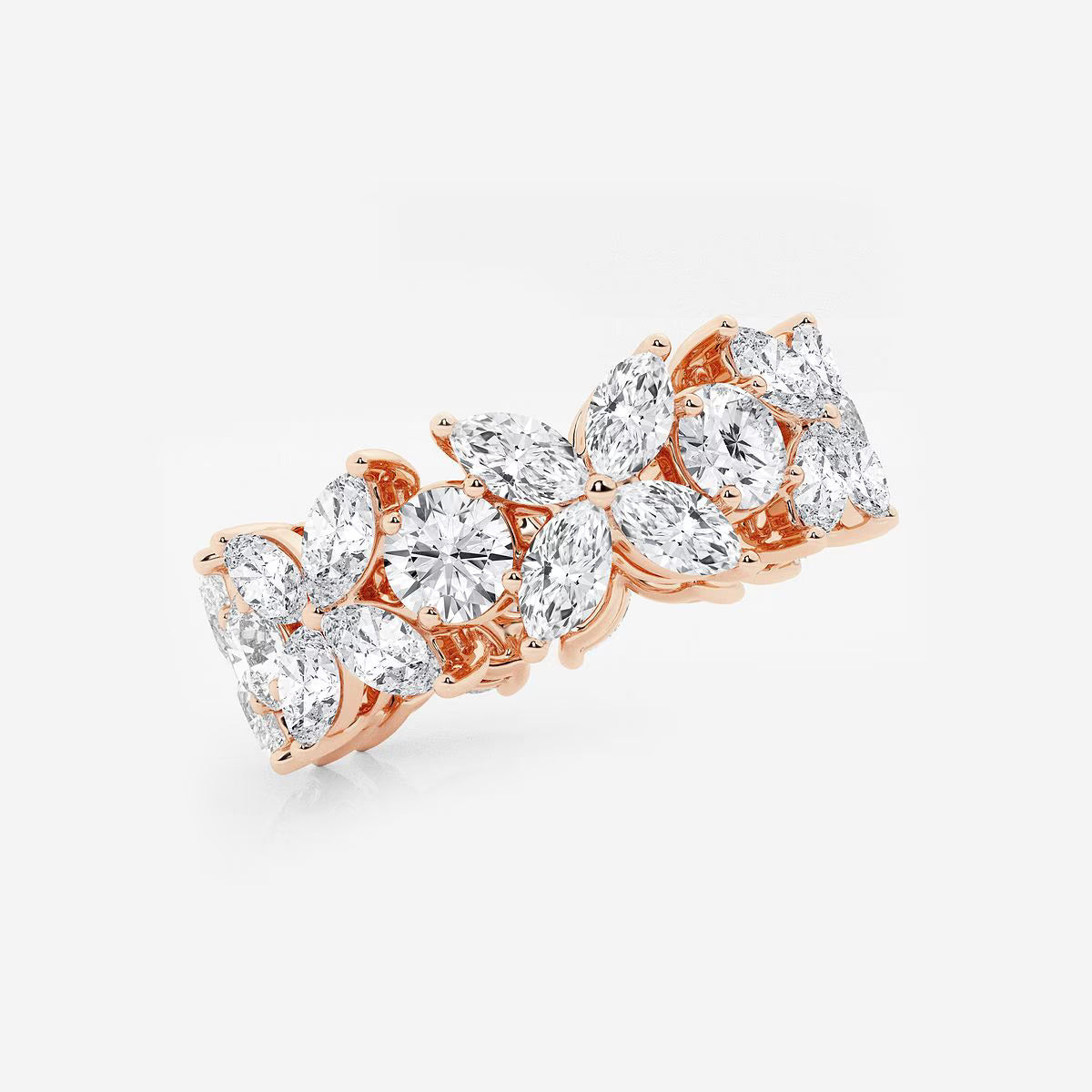 5.00 Ct Flower Eternity Ring Engagement Ring