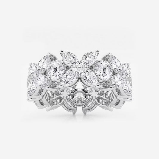 5.00 Ct Flower Eternity Ring Engagement Ring