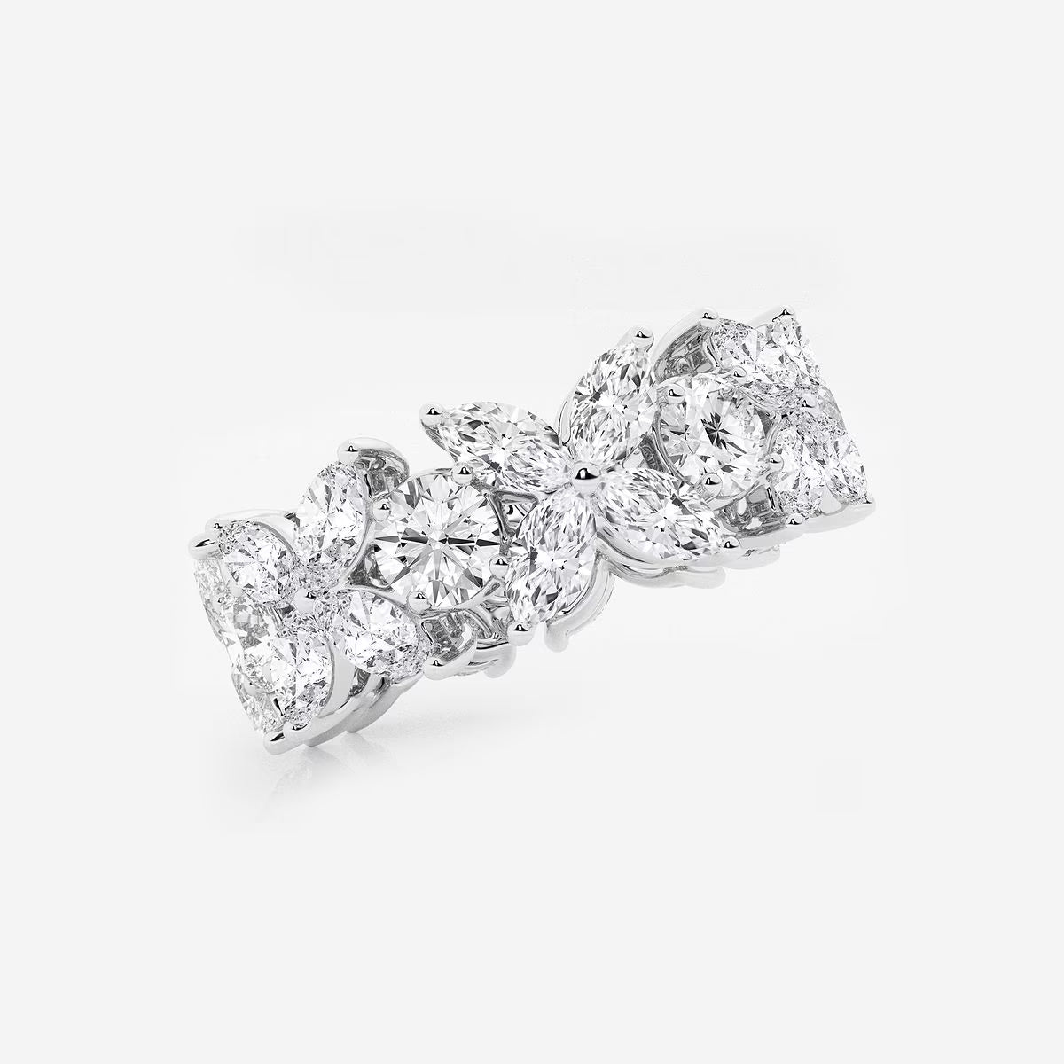 5.00 Ct Flower Eternity Ring Engagement Ring