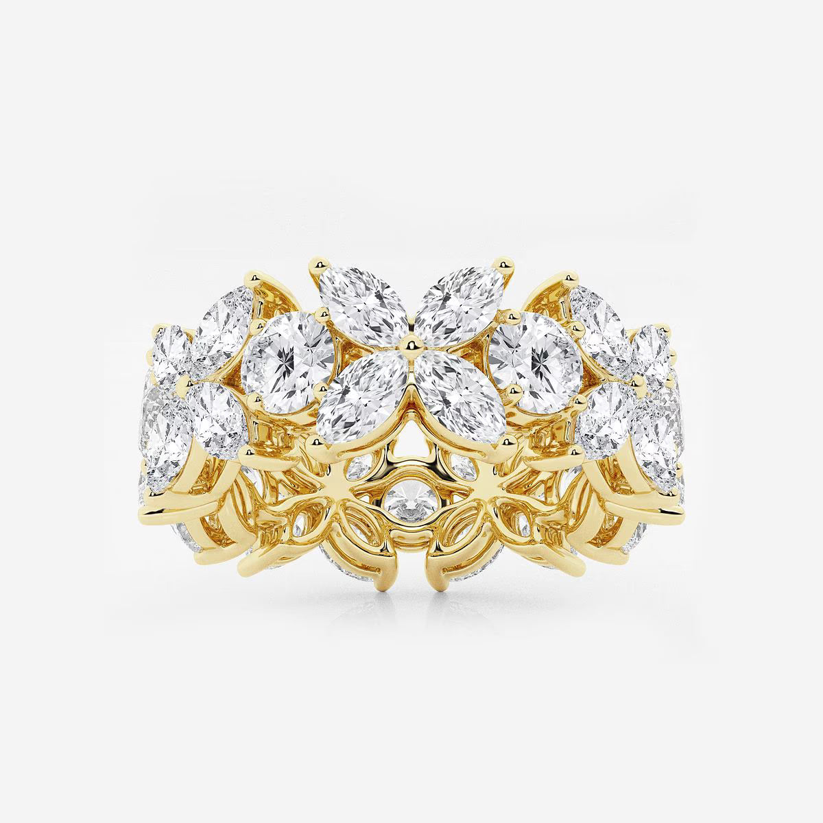 5.00 Ct Flower Eternity Ring Engagement Ring