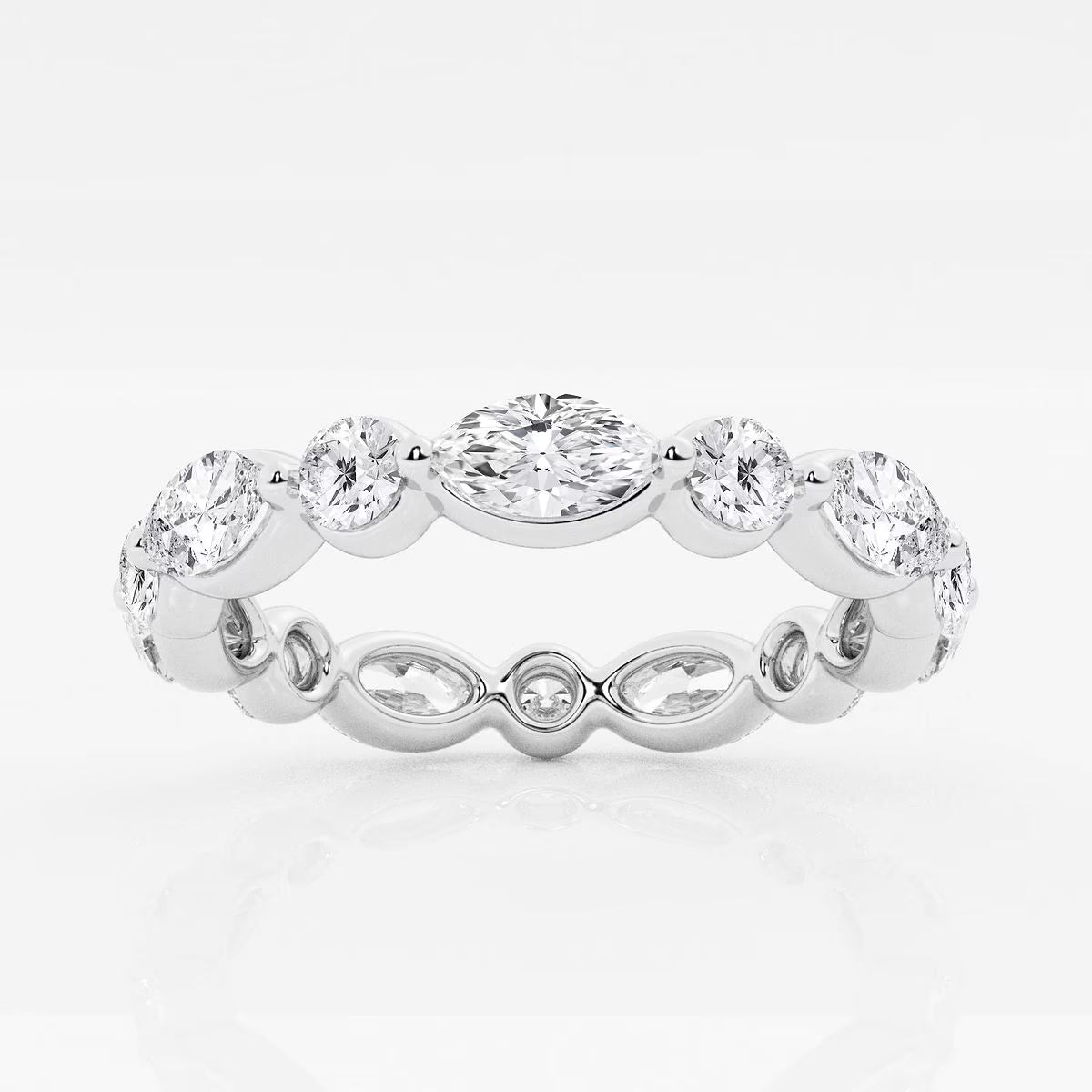 2.00 Ct East/West Eternity Ring Wedding Ring