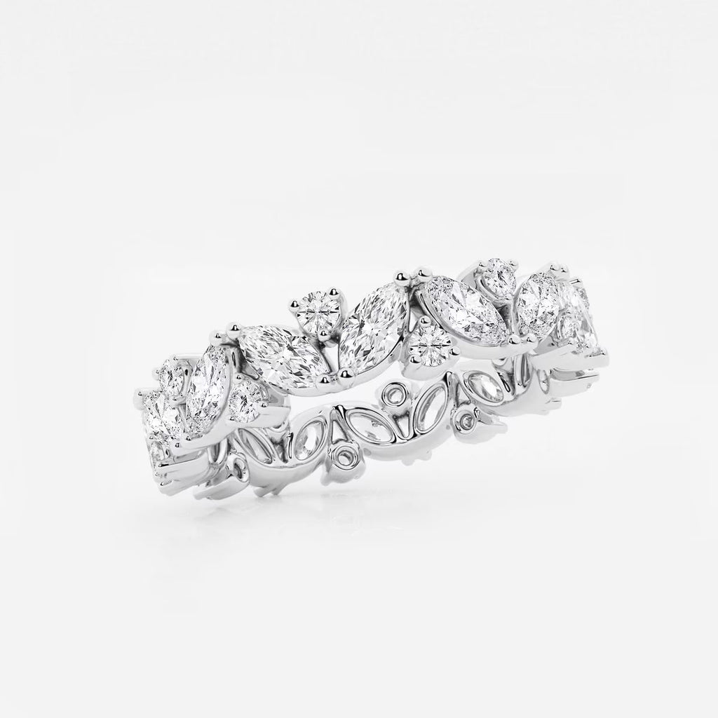 2.00Ct Angled Eternity Ring Wedding Ring