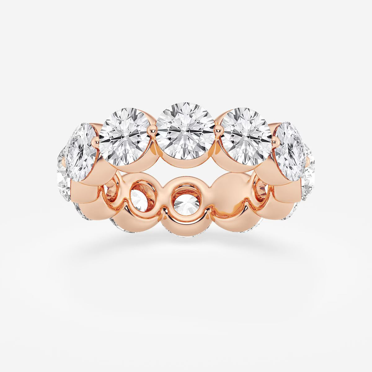 6.00Ct Round Single Prong Eternity Band Wedding Ring