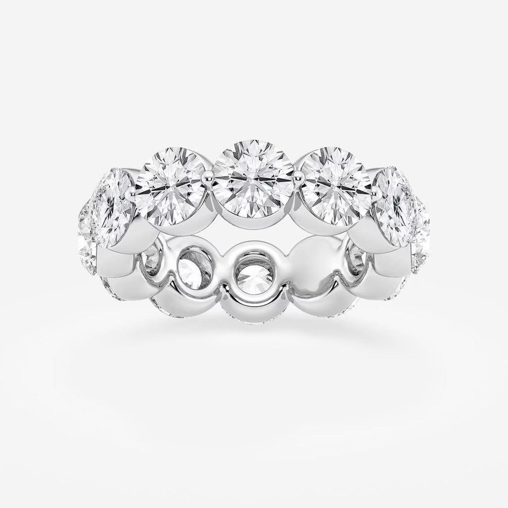 6.00Ct Round Single Prong Eternity Band Wedding Ring