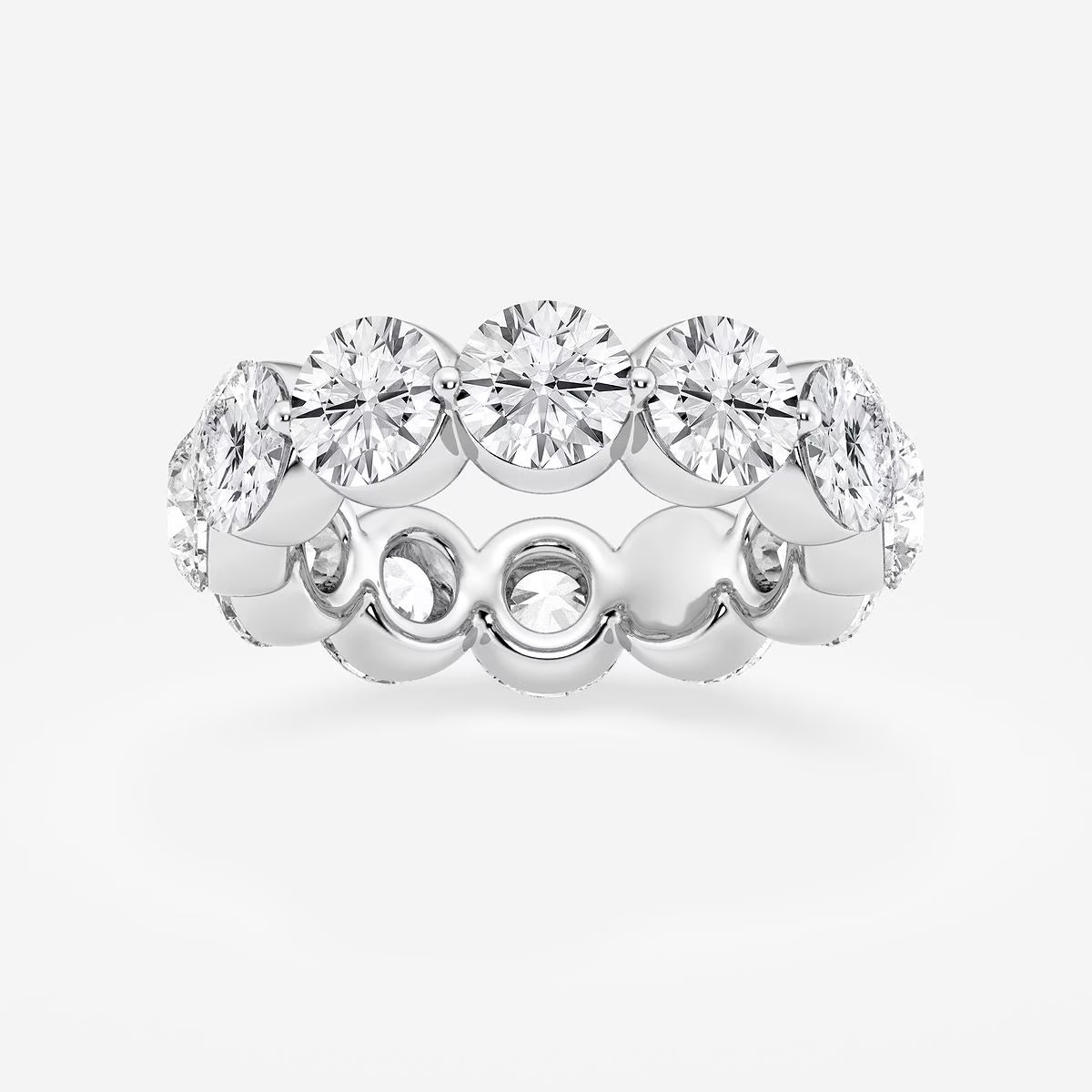 6.00Ct Round Single Prong Eternity Band Wedding Ring