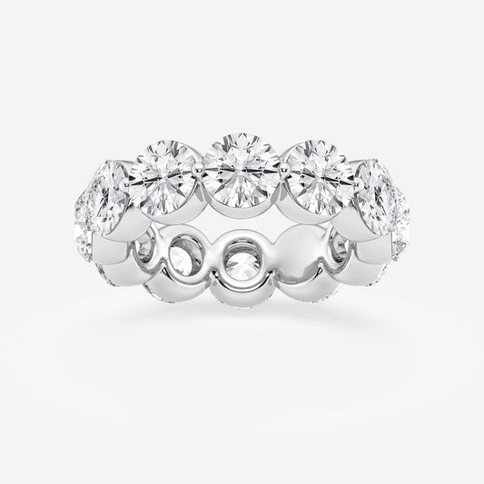 6.00Ct Round Single Prong Eternity Band Engagement Ring