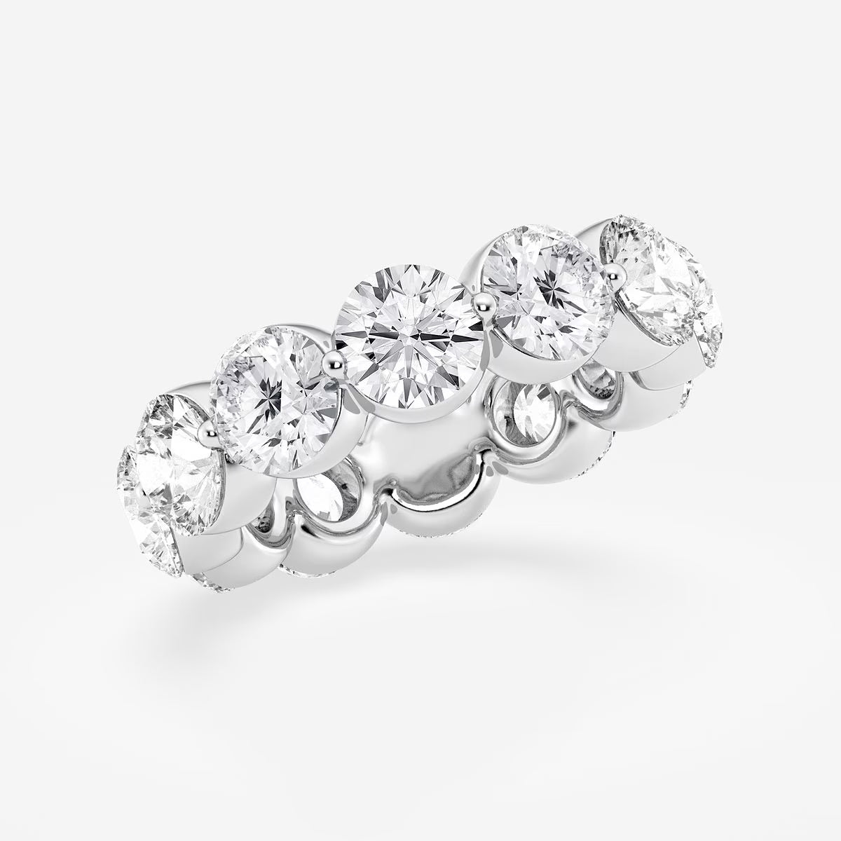 6.00 Ct Round Single Prong Eternity Band Wedding Ring
