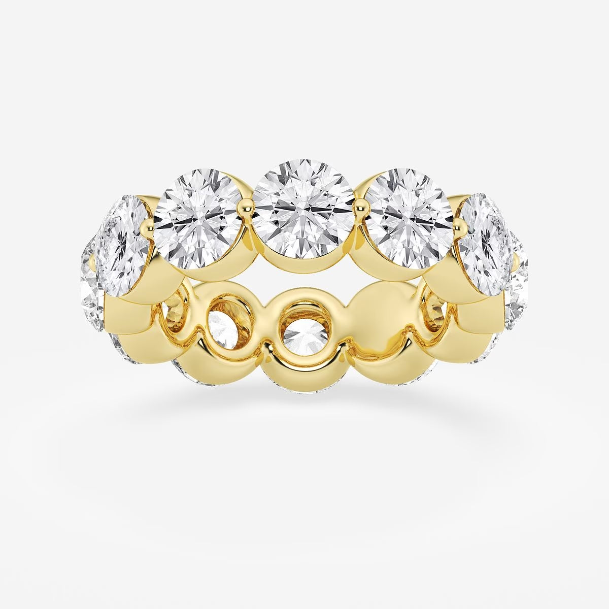 6.00Ct Round Single Prong Eternity Band Wedding Ring