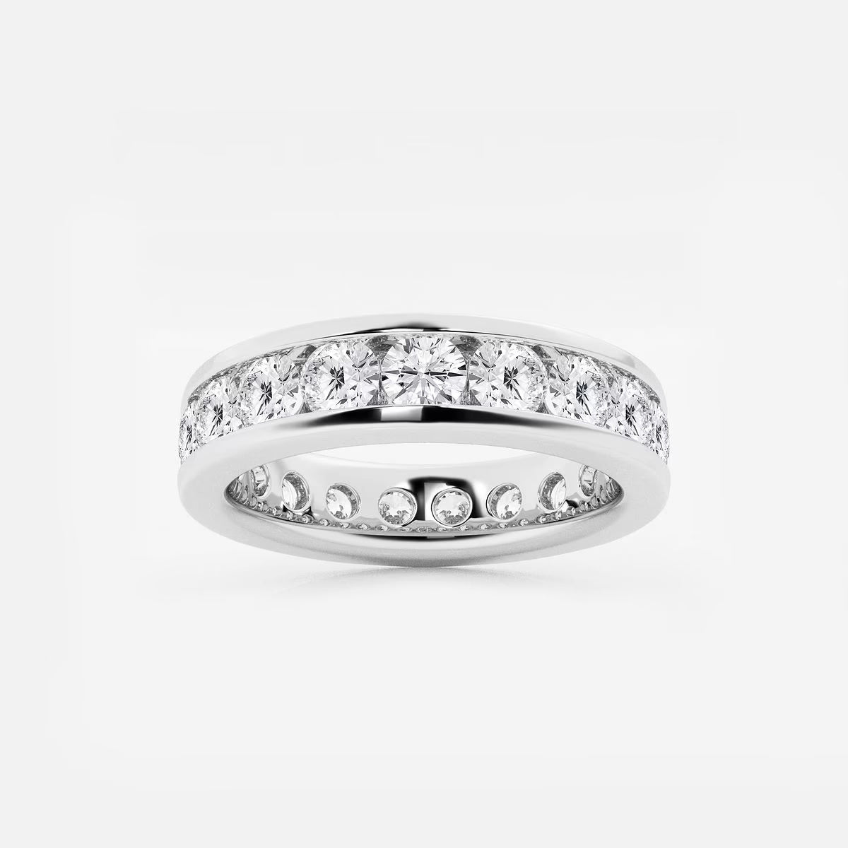 3.00 Ct Round Diamond Channel Paved Eternity Wedding Ring