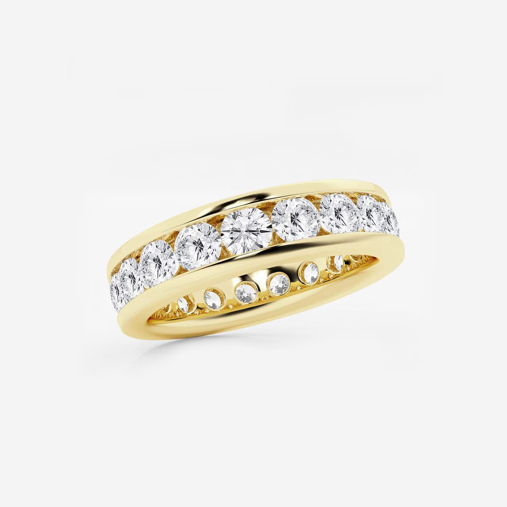 3.00 Ct Round Diamond Channel Paved Eternity Wedding Ring