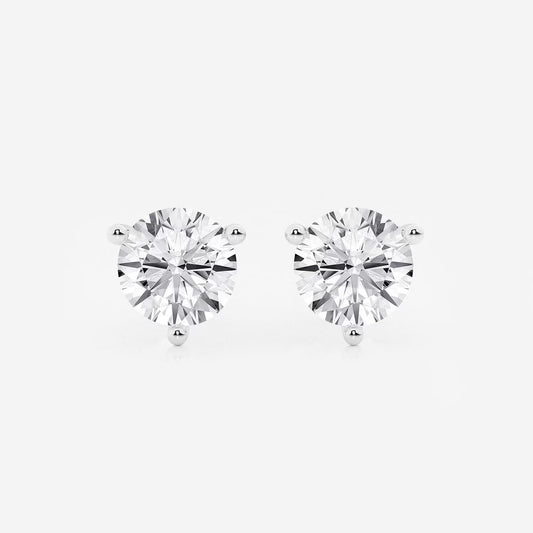 5.00 CT Round Shap Near-Colorless Three Prong Martini Stud Earring