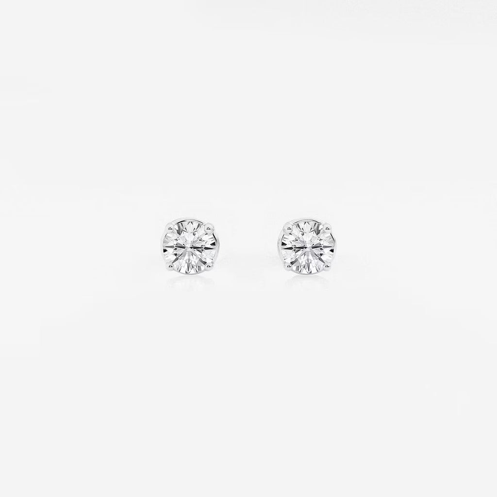 0.50 Ct Round Shap Diamond 4- Prong Diamonds Stud Earrings