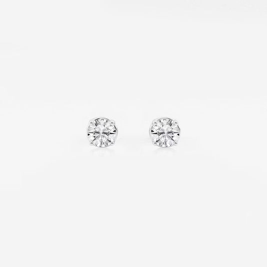 0.50 Ct Round Shap Diamond 4- Prong Diamonds Stud Earrings