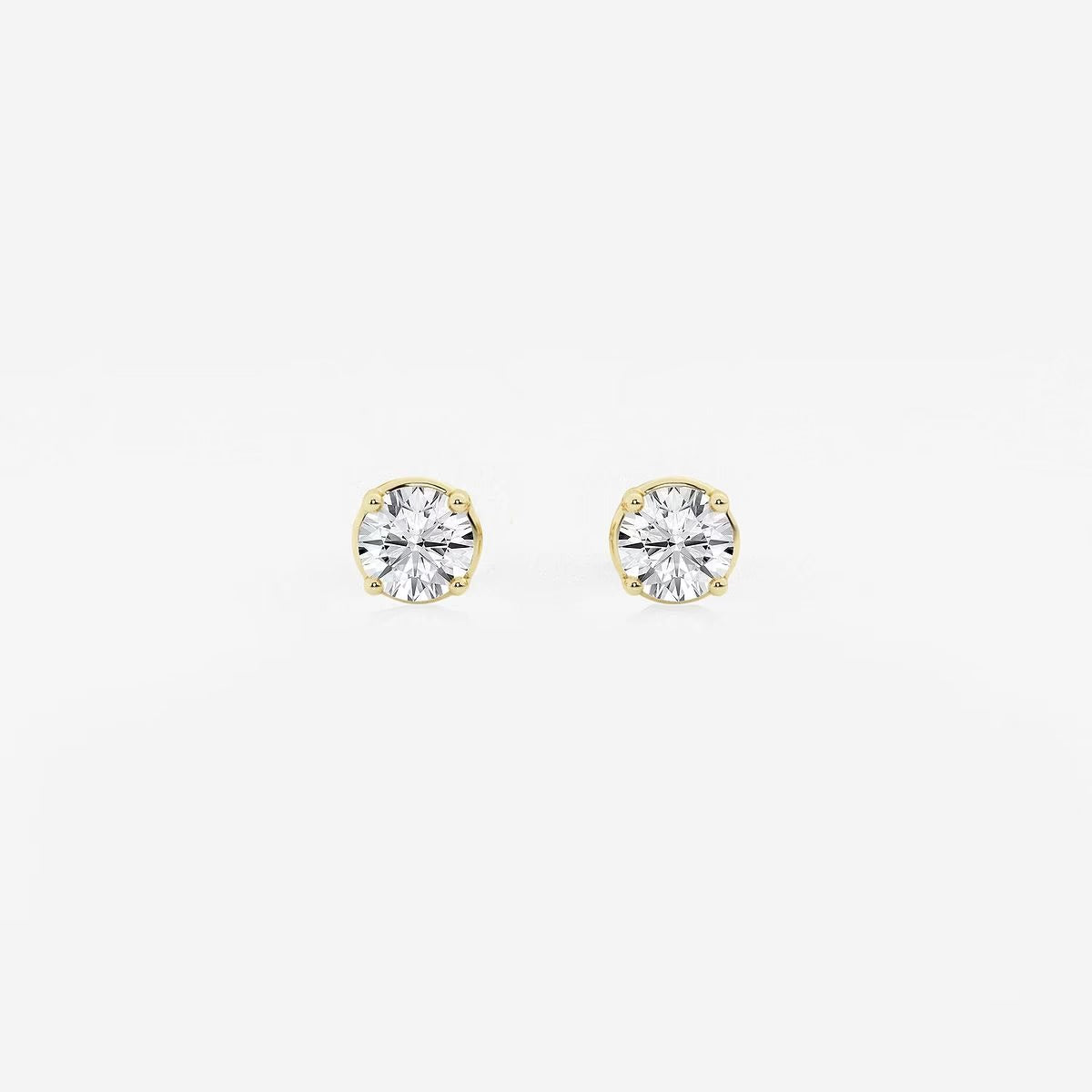 0.50 Ct Round Shap Diamond 4- Prong Diamonds Stud Earrings