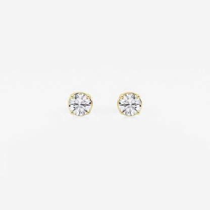 0.50 Ct Round Shap Diamond 4- Prong Diamonds Stud Earrings