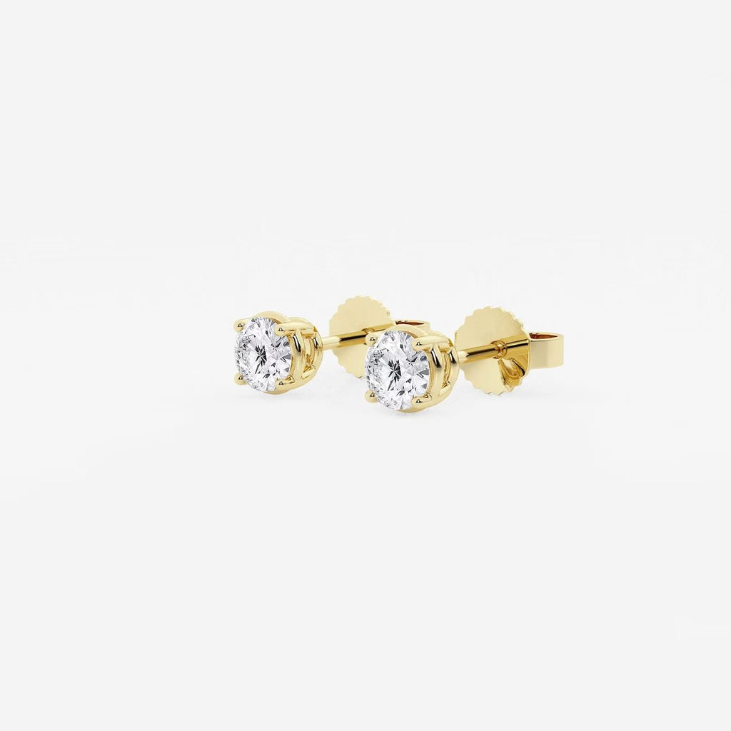 0.50 Ct Round Shap Diamond 4- Prong Diamonds Stud Earrings