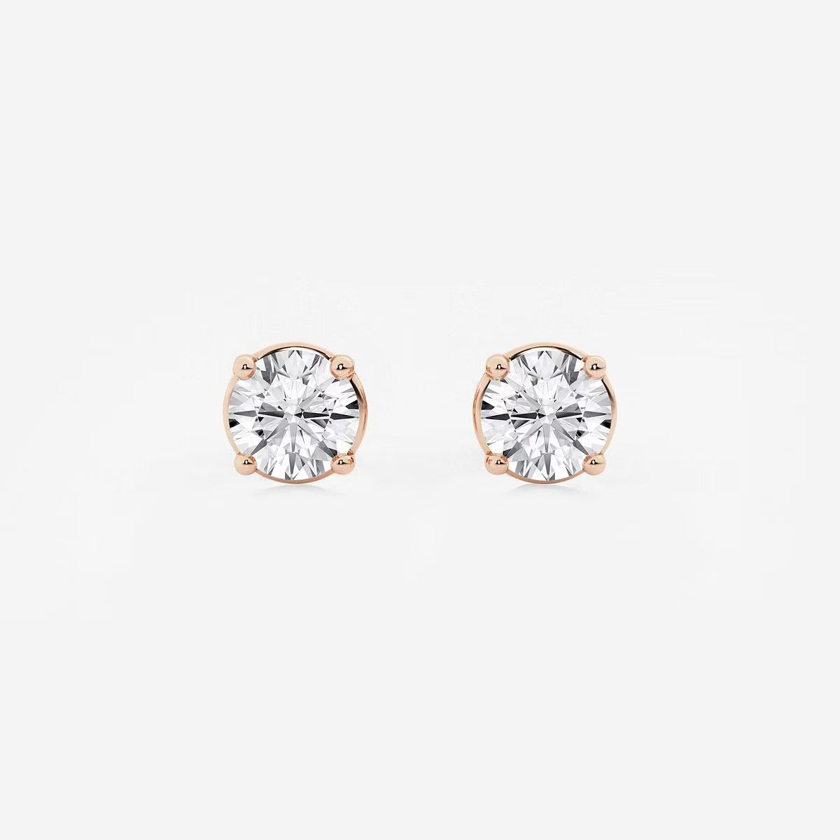 1.50 Ct Round Shap Diamond 4- Prong Near-Colorless Diamonds Stud Earrings