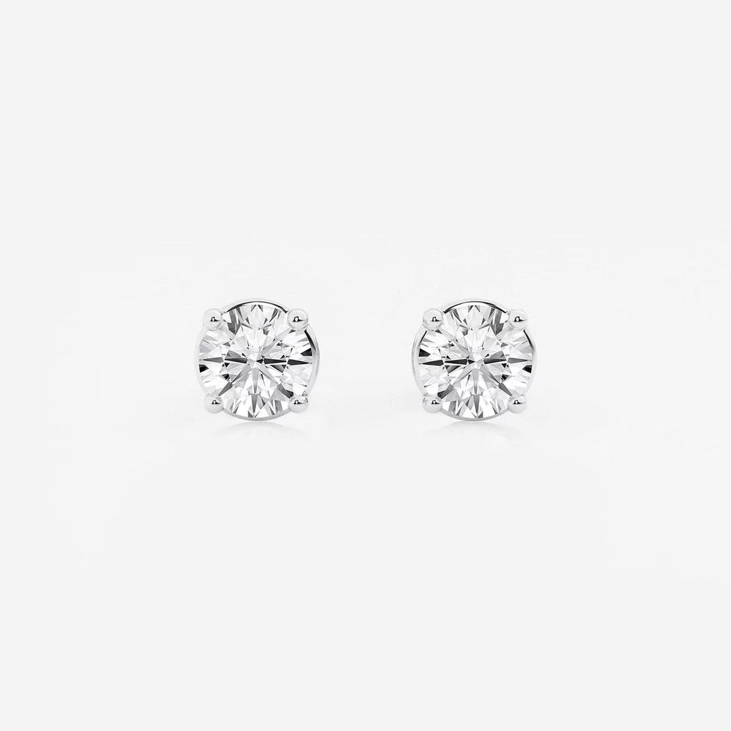 1.50 Ct Round Shap Diamond 4- Prong Near-Colorless Diamonds Stud Earrings