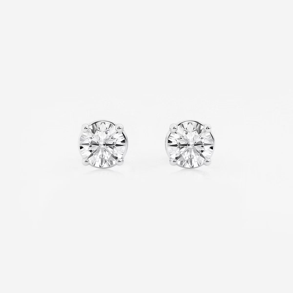 1.50 Ct Round Shap Diamond 4- Prong Near-Colorless Diamonds Stud Earrings
