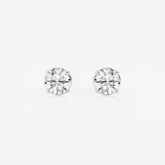 1.50 Ct Round Shap Diamond 4- Prong Near-Colorless Diamonds Stud Earrings