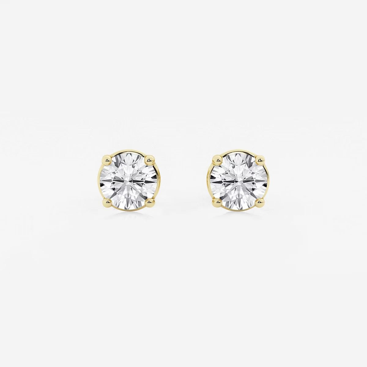 1.50 Ct Round Shap Diamond 4- Prong Near-Colorless Diamonds Stud Earrings