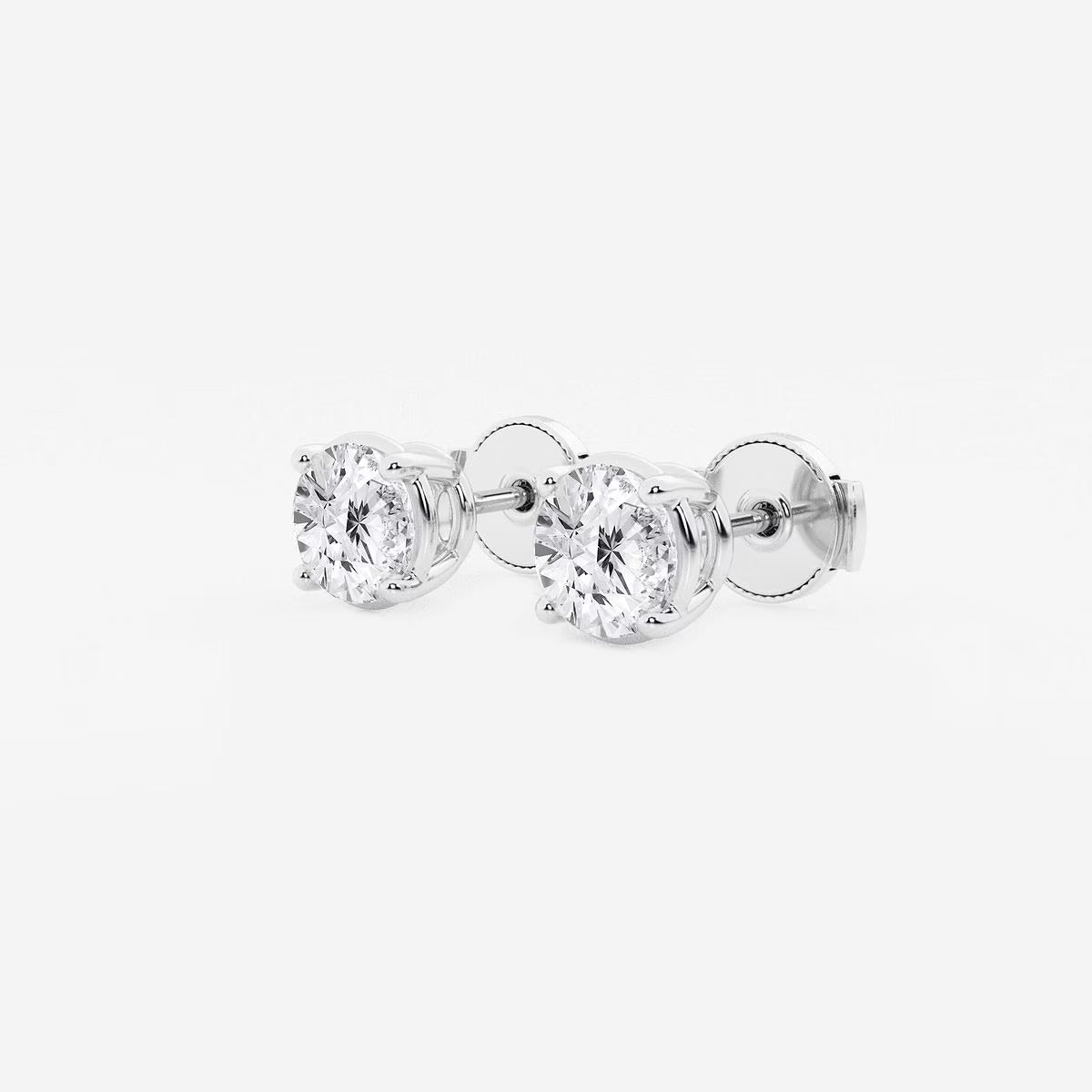 1.50 Ct Round Shap Diamond 4- Prong Near-Colorless Diamonds Stud Earrings