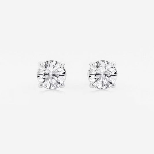 2.00 Ct Round Shap Diamond 4- Prong Near-Colorless Diamonds Stud Earrings