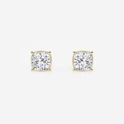 1.50 Ct Classic Cushion Shap Near-Colorless 4-Prong Stud Earring