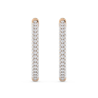 2.00 Ct Elegance Round Dome Hoops