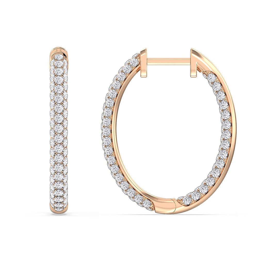 2.00 Ct Elegance Round Dome Hoops