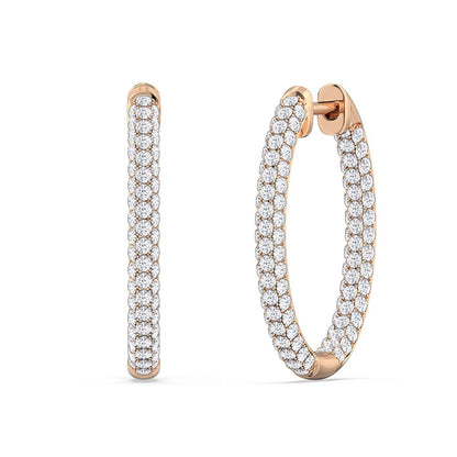 2.00 Ct Elegance Round Dome Hoops