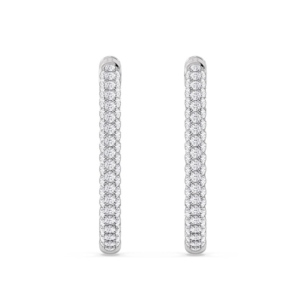 2.00 Ct Elegance Round Dome Hoops