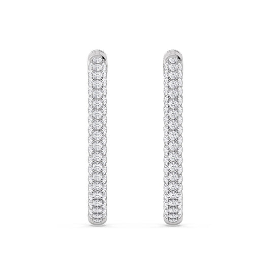 2.00 Ct Elegance Round Dome Hoops