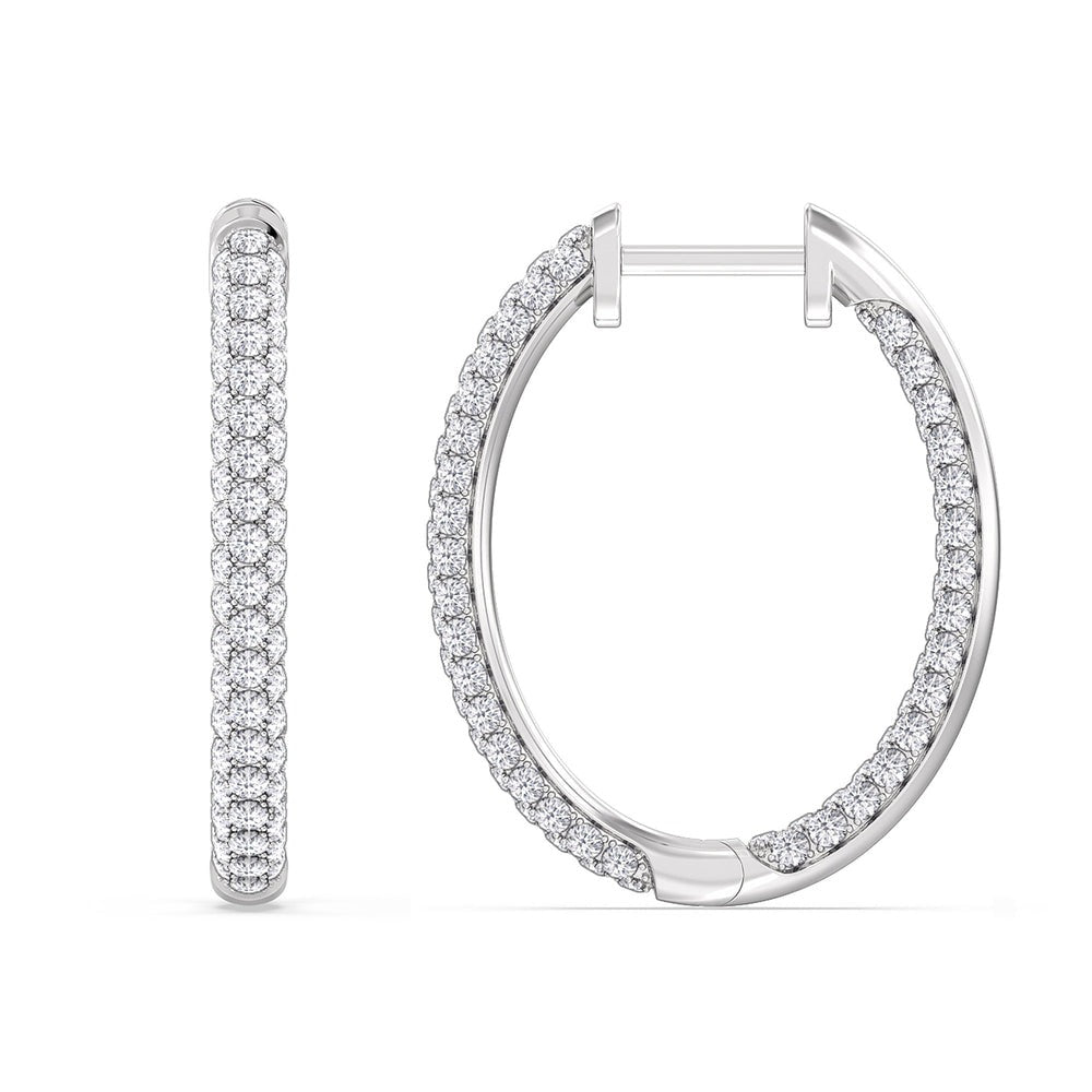 2.00 Ct Elegance Round Dome Hoops