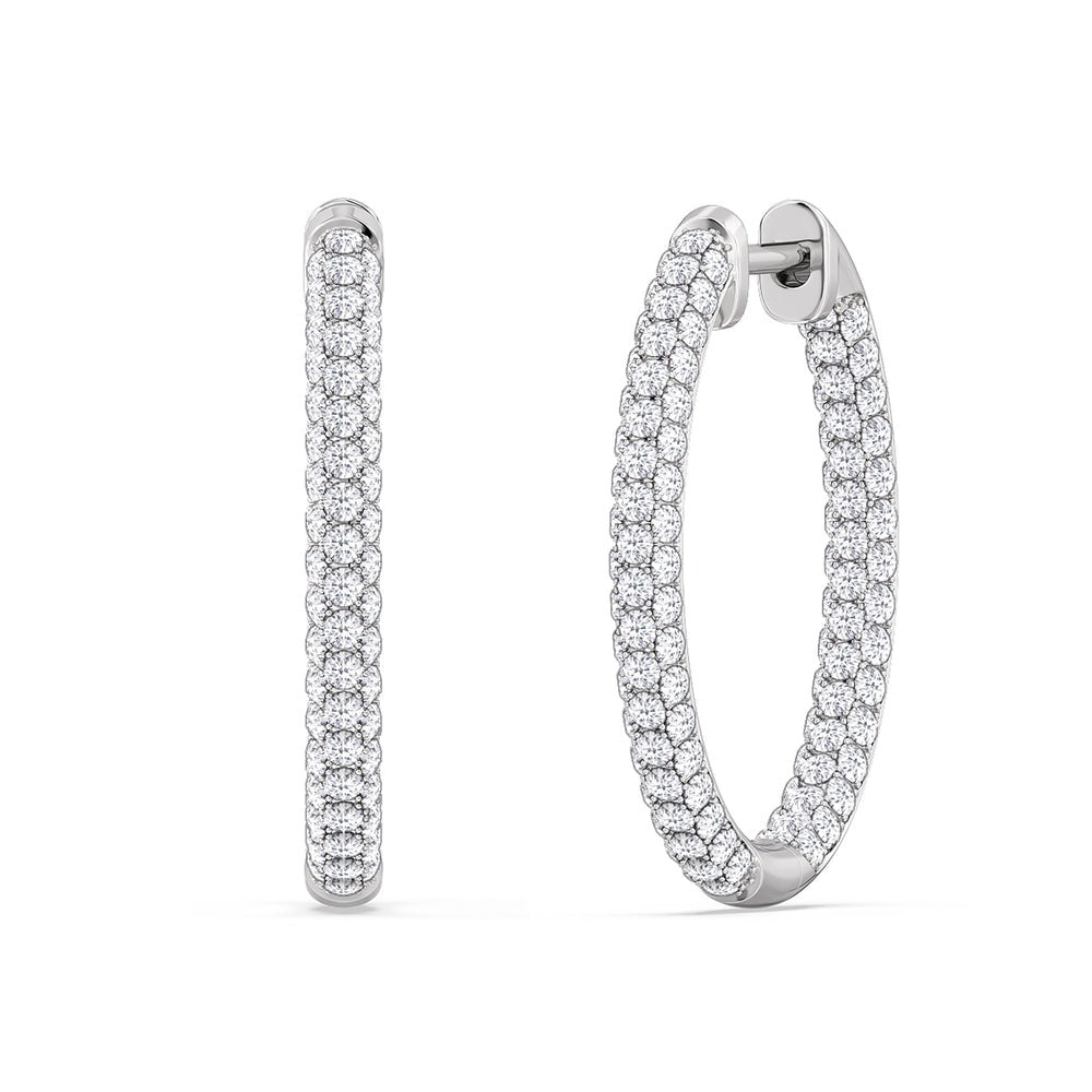2.00 Ct Elegance Round Dome Hoops