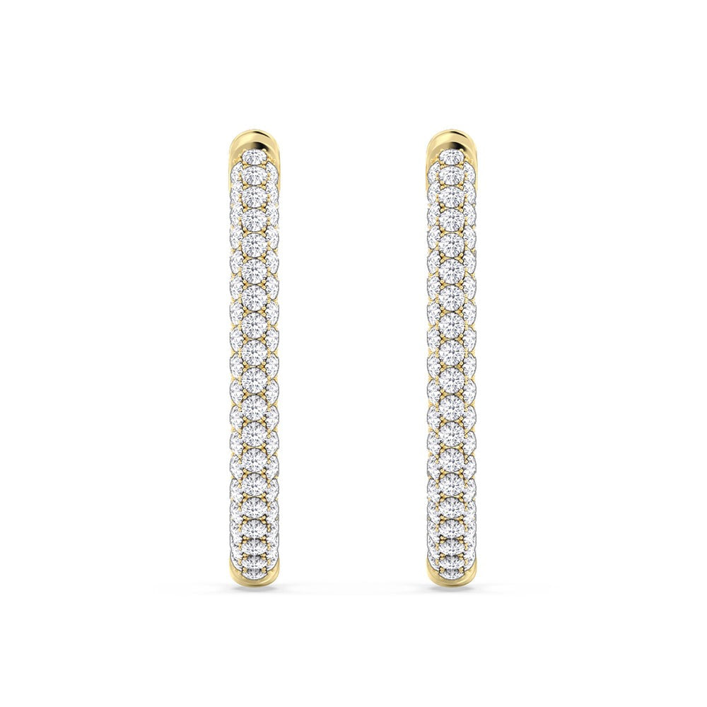 2.00 Ct Elegance Round Dome Hoops