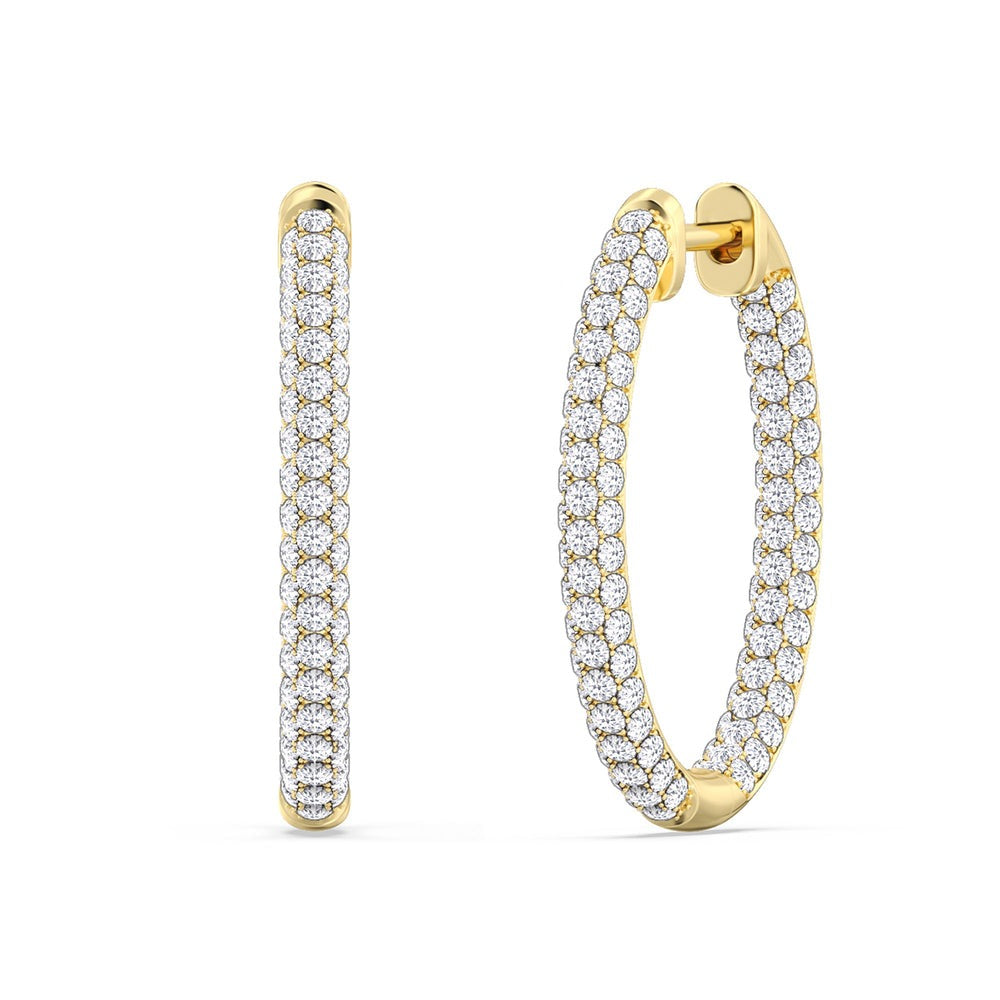 2.00 Ct Elegance Round Dome Hoops