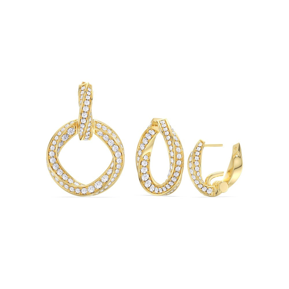3.00 Ct The Bond Double Link Earrings