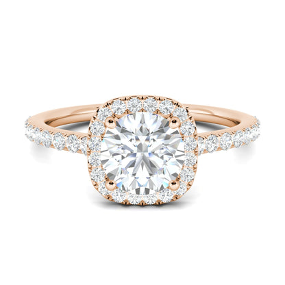 2.10 Ct In Princess Bardot Scallop Engagement Ring