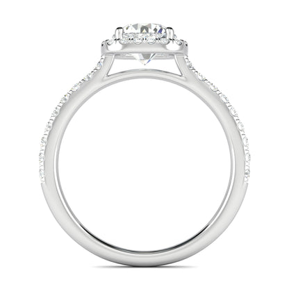 2.50 Ct In Round Bardot Scallop Engagement Ring