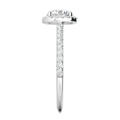 2.50 Ct In Round Bardot Scallop Engagement Ring