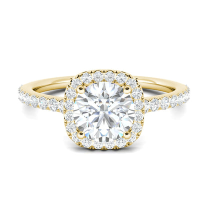 2.50 Ct In Round Bardot Scallop Engagement Ring