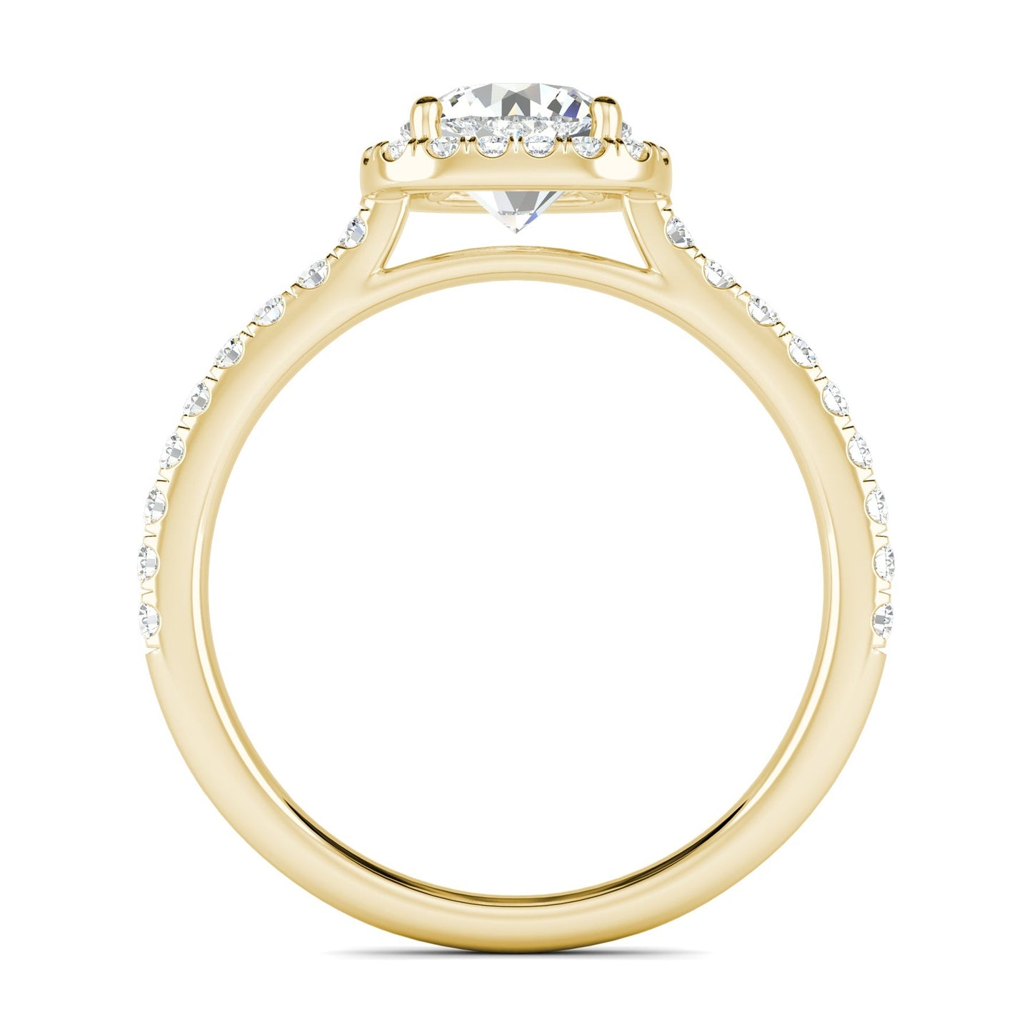 2.50 Ct In Round Bardot Scallop Engagement Ring