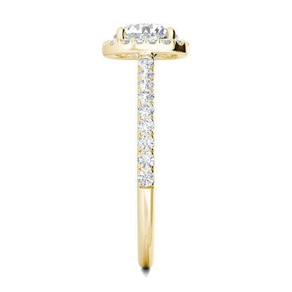 2.50 Ct In Round Bardot Scallop Engagement Ring