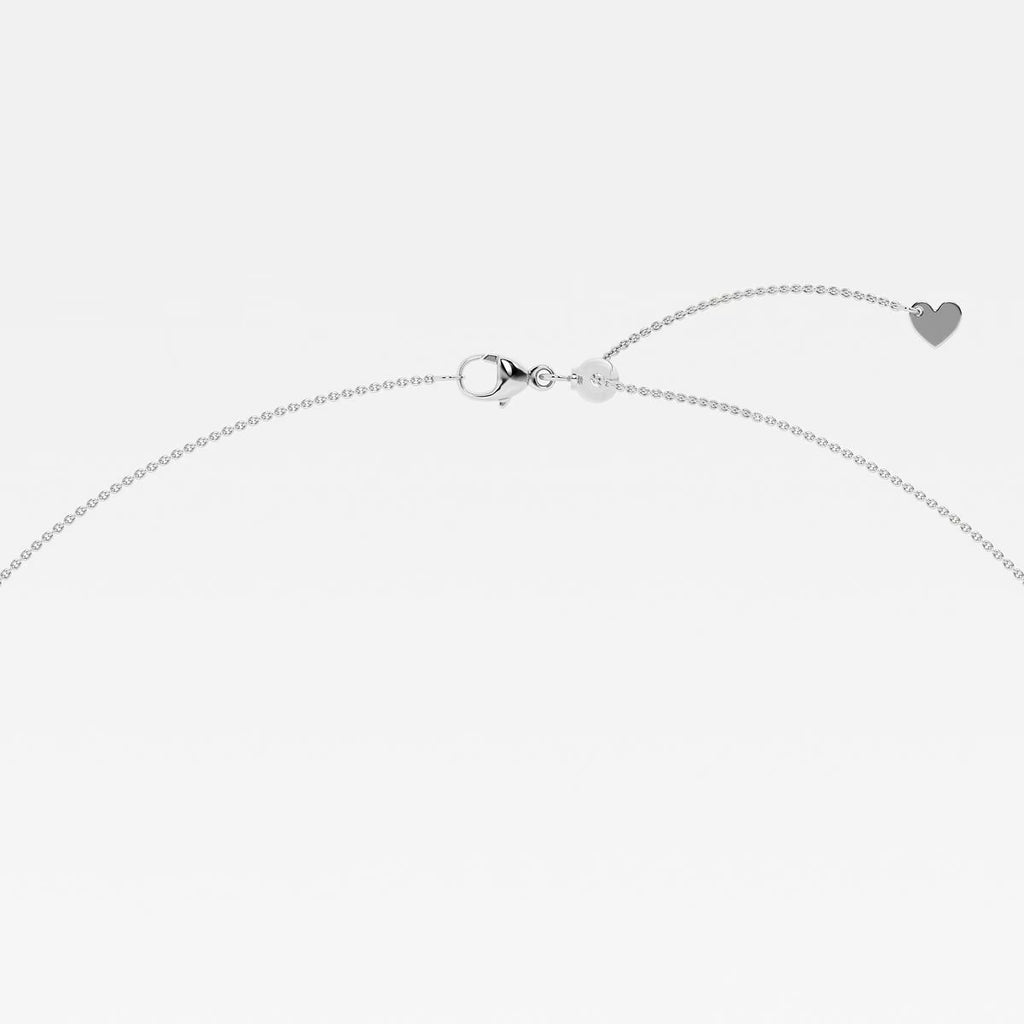 2.00 Ct Round Lab Grown Diamond Curved Center Fashion Necklace