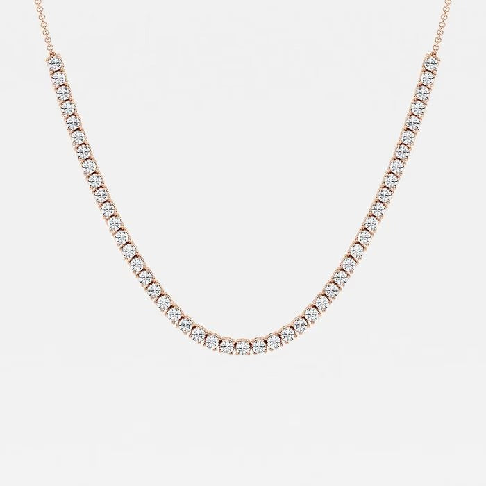 5.00Ct Round Lab Grown Diamond Adjustable Choker Tennis Necklace