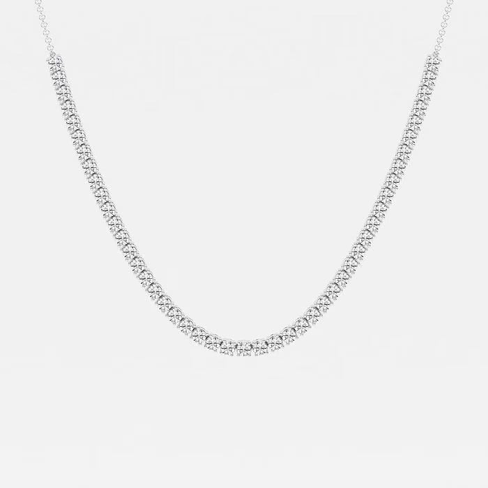 10.00Ct Round Lab Grown Diamond Adjustable Choker Tennis Necklace