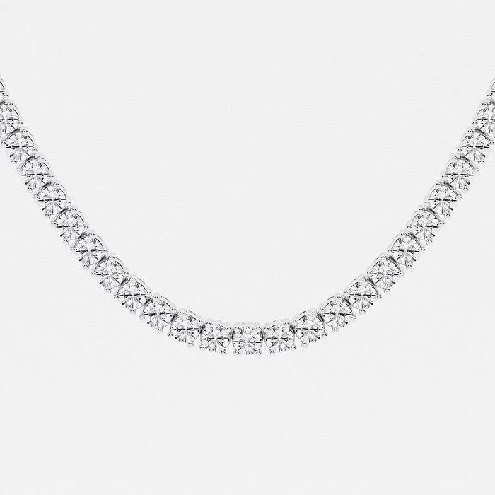 15.00 Ct Round Lab Grown Diamond Adjustable Choker Tennis Necklace