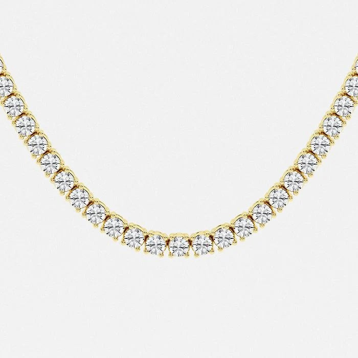 15.00 Ct Round Lab Grown Diamond Adjustable Choker Tennis Necklace